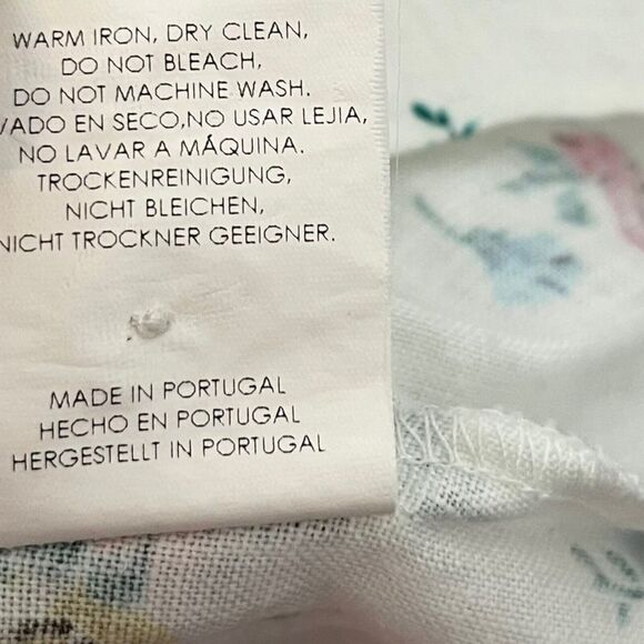 Emilia Wickstead Kirk Mini Dress Women’s Size 10 White Floral Linen d - Picture 11 of 14